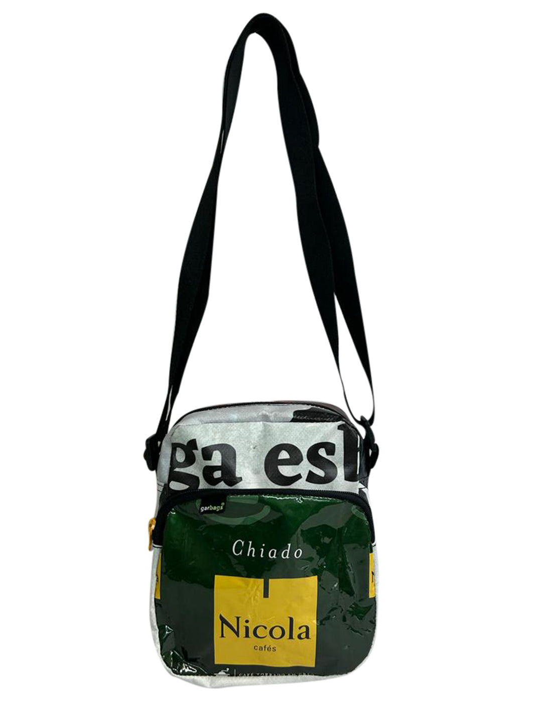 Crossbody bag coffee package green & yellow