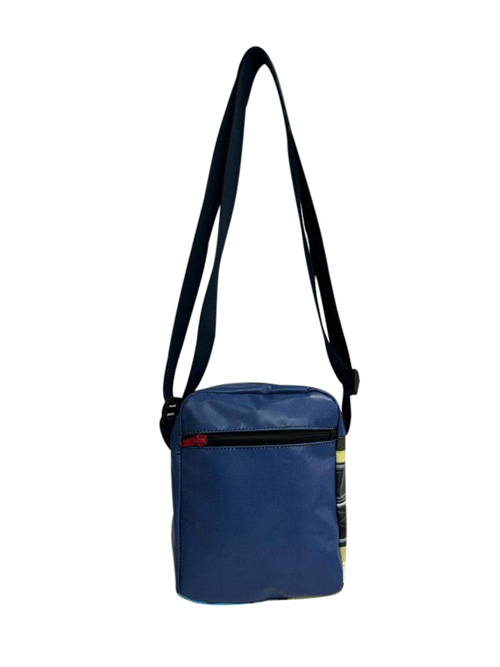 Crossbody bag publicity banner blue & white