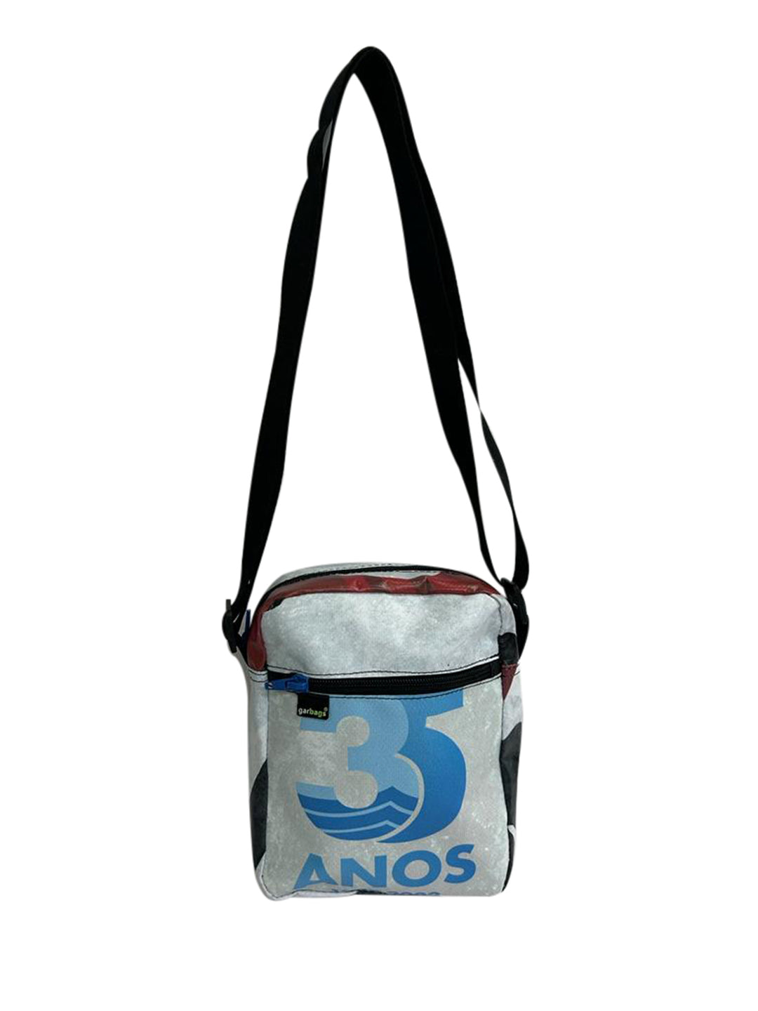 Crossbody bag publicity banner blue, white & red
