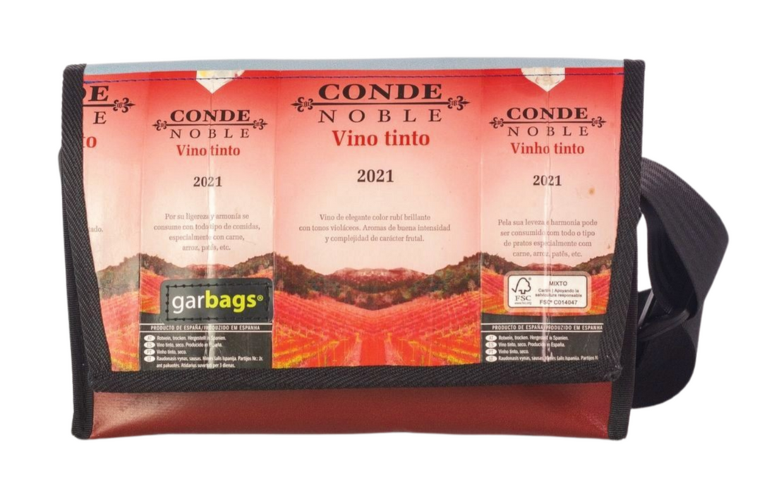 messenger bag / bike handlebar XS publicity banner & tetrapak red