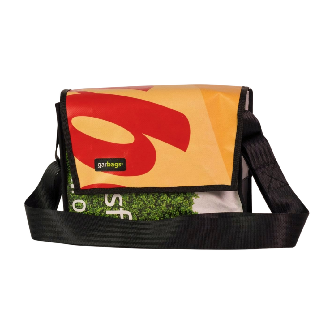 messenger bag M publicity banner red, yellow & green