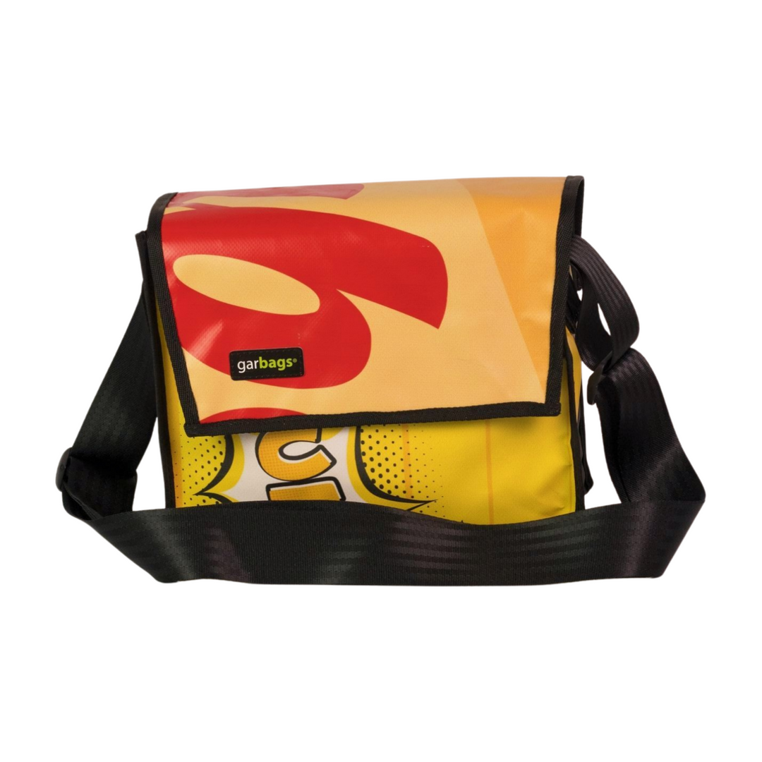 messenger bag M publicity banner red & yellow comics