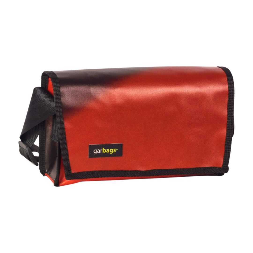 messenger bag / bike handlebar XS publicity banner dark red