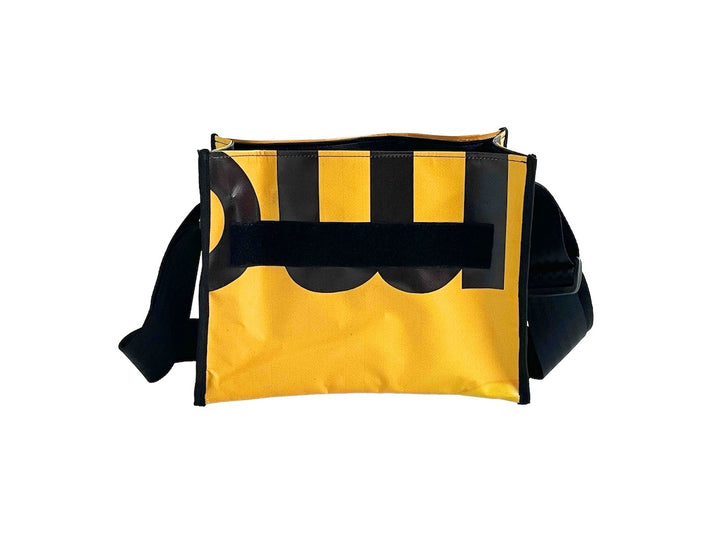 messenger bag base M banner black & yellow