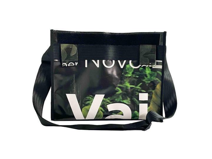 messenger bag base XL publicity banner dark green leaves
