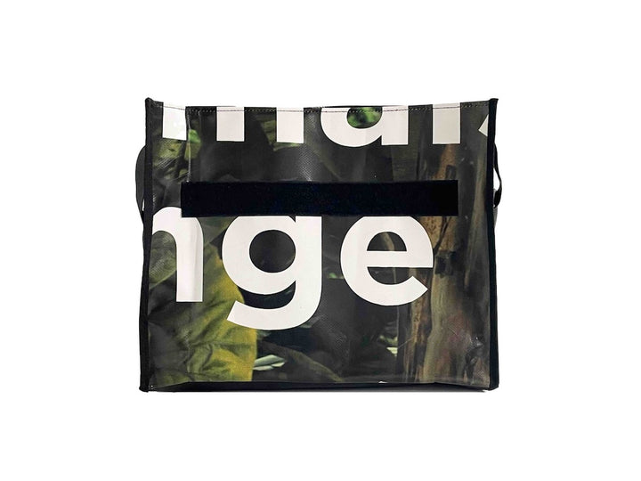 messenger bag base XL publicity banner dark green leaves