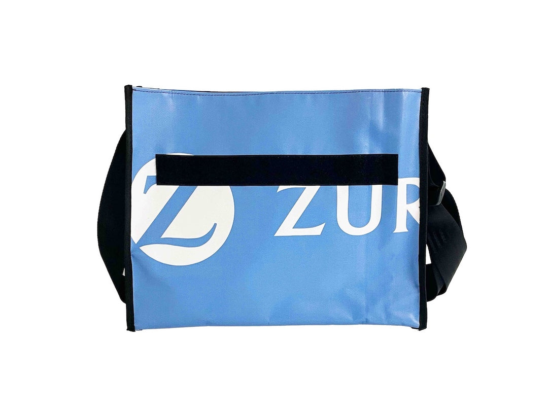 messenger bag base XL publicity banner light blue