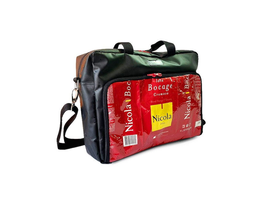 computer bag coffee packages red, yellow & black