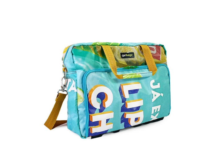 computer bag pub banner light blue & yellow