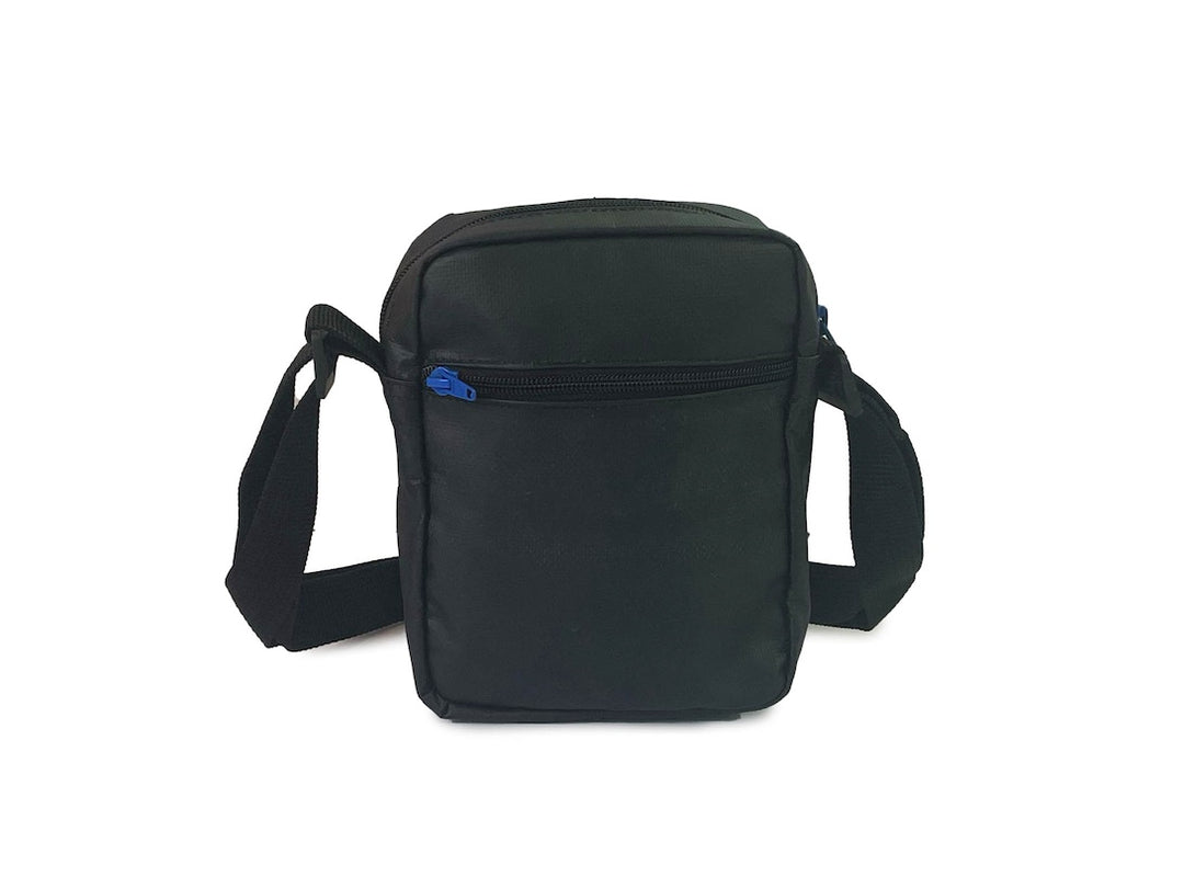 Crossbody bag pink & black cat food packages