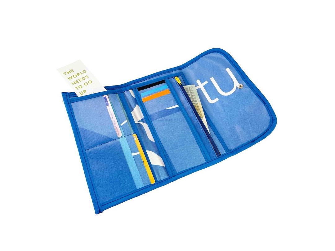 document holder red & blue