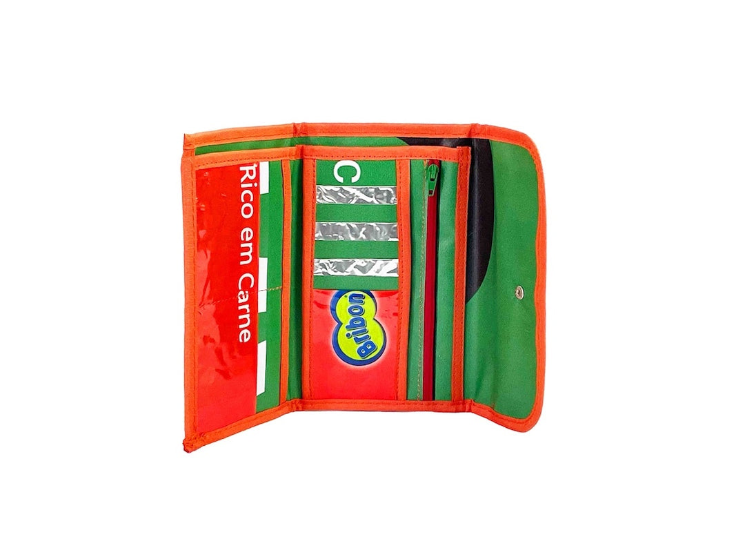 document holder pet food package red & blue