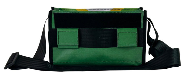 messenger bag / bike handlebar base XS green, yellow and white flower