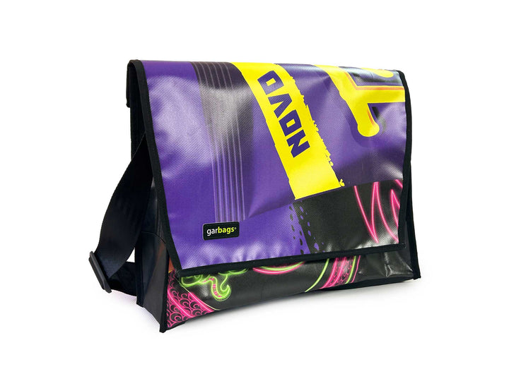 messenger bag XL pub banner bright purple