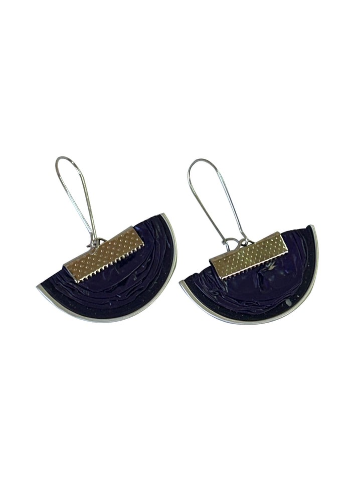 long earrings deep purple coffee capsules