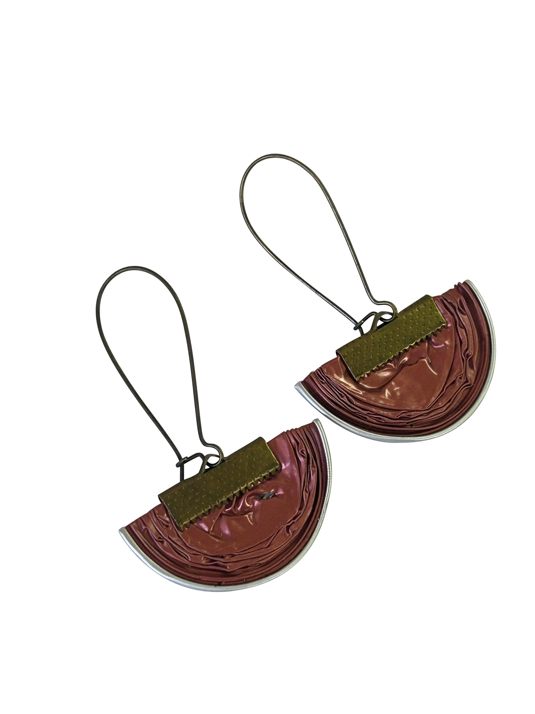 long earrings light brown coffee capsules