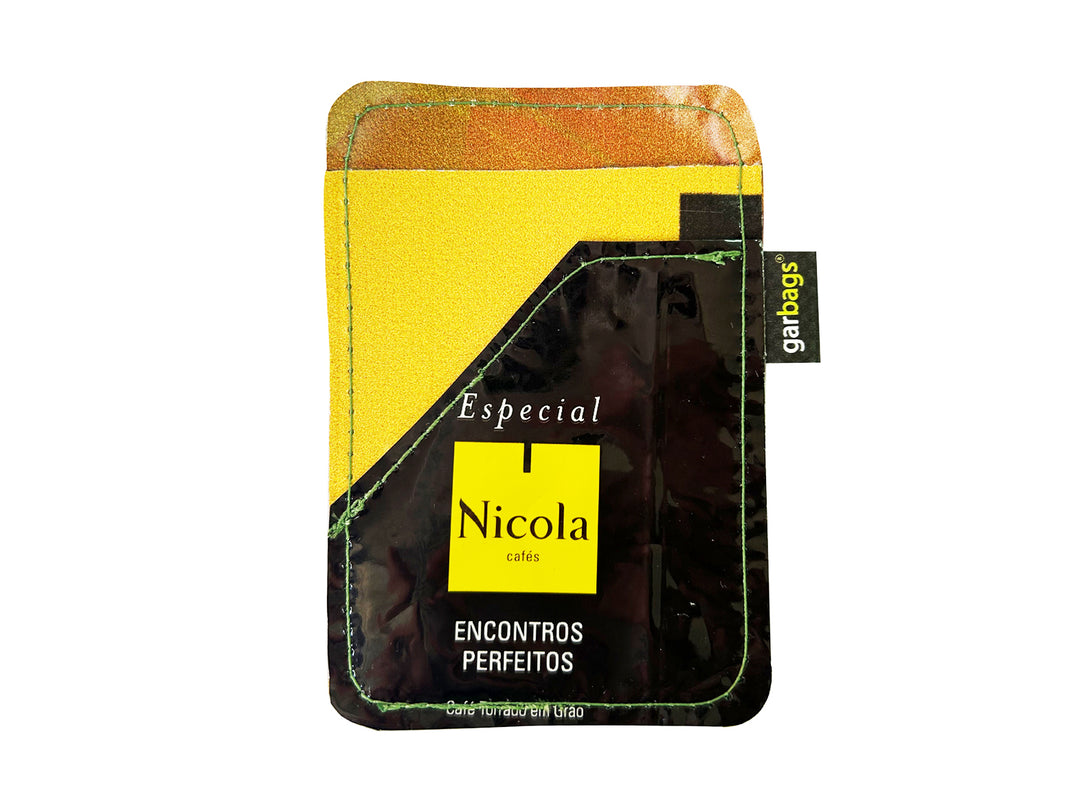 lifetime card holder coffee package brown & yellow