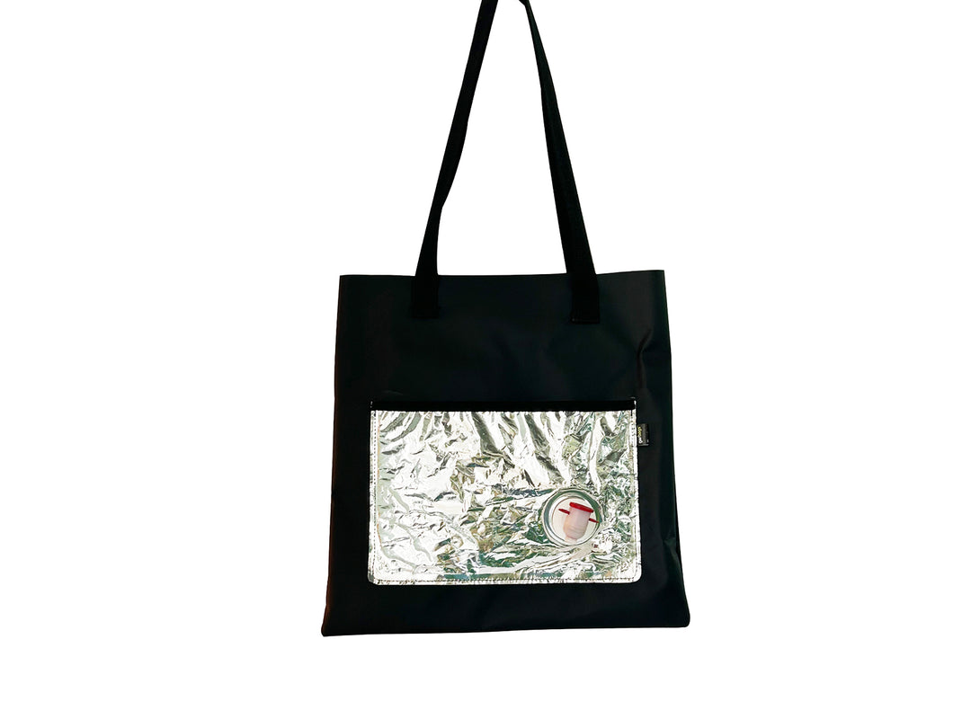 Shopping bag wine package black