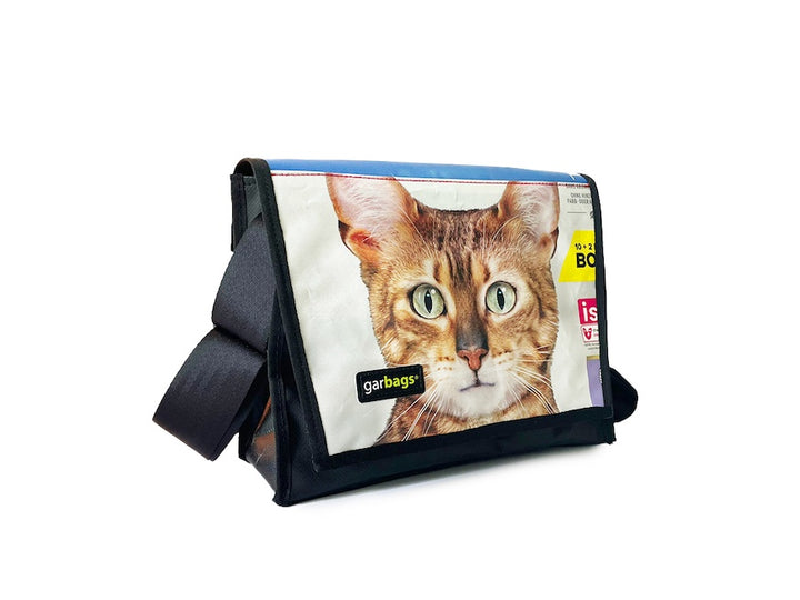messenger bag M cat food package brown cat