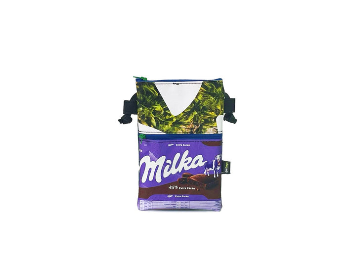 Crossbody Phone bag purple chocolate package