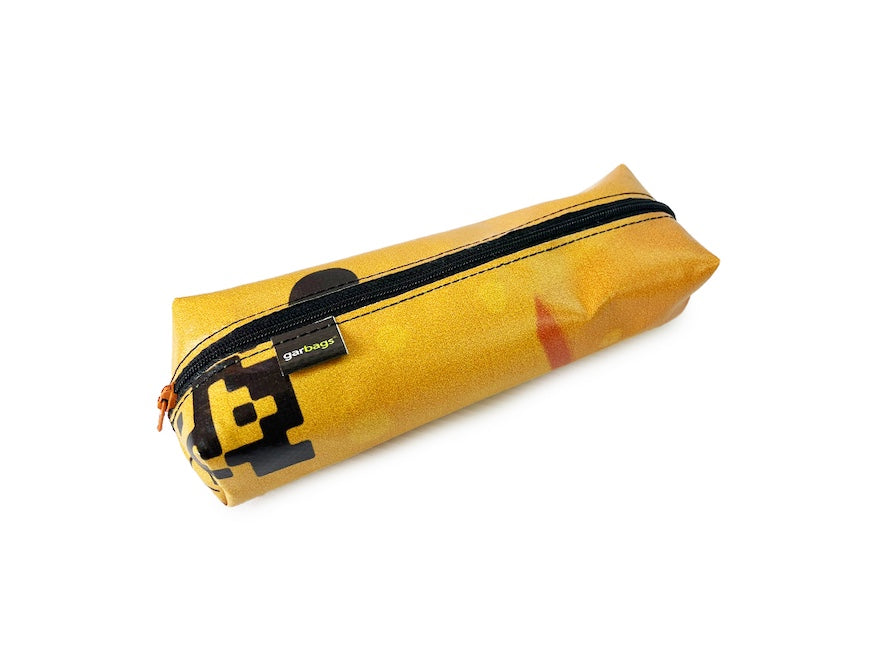 pencil case school publicity banner black & yellow
