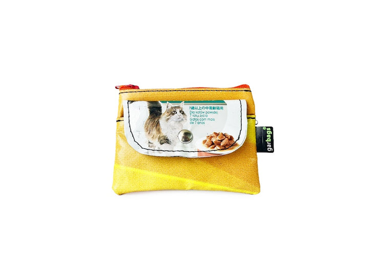 pop purse cat food package white & yellow