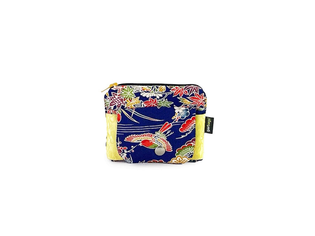 pop purse kimono blue & yellow