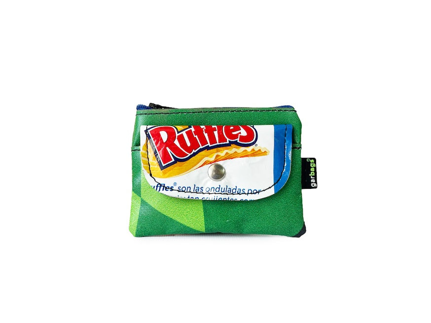 pop purse chips package red, blue & green
