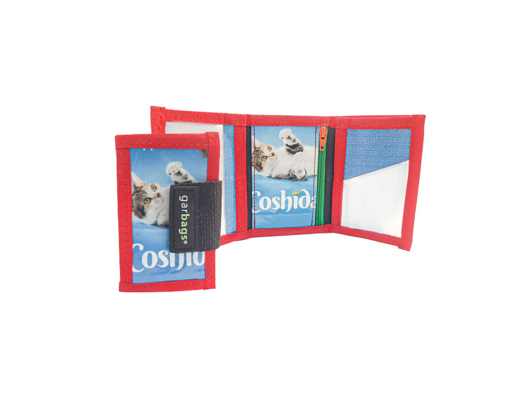 document holder cat food package red