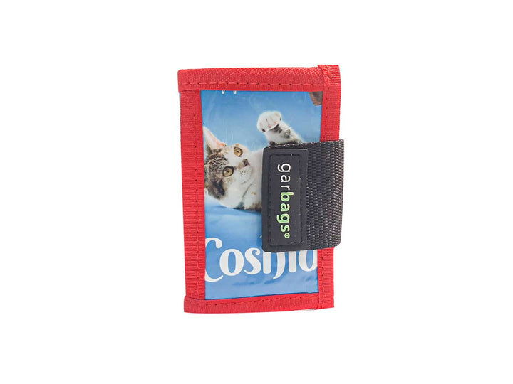 document holder cat food package red