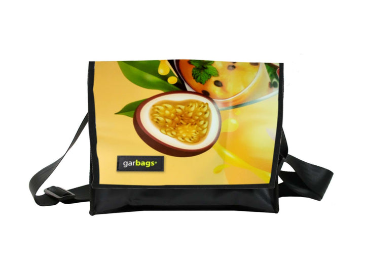 messenger bag M publicity banner yellow passion fruit
