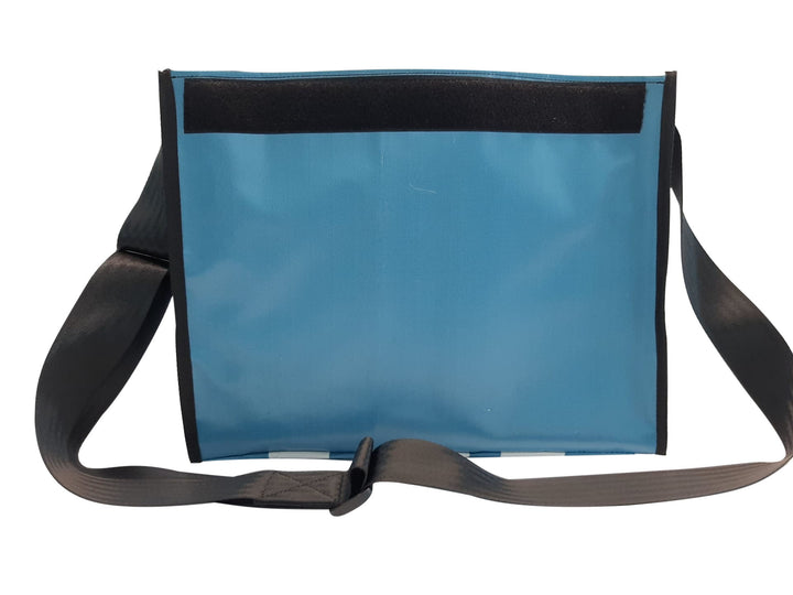 messenger bag base XL publicity banner blue & white