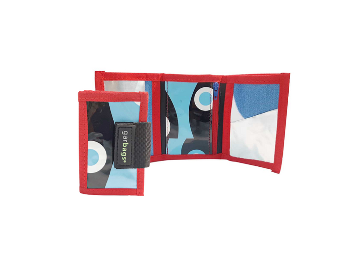 document holder coffee package blue waves