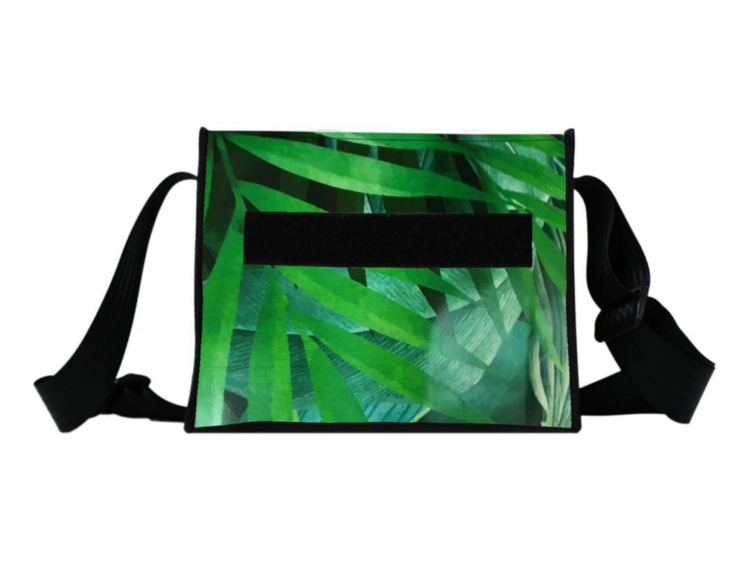 messenger bag base M banner tropical leaves