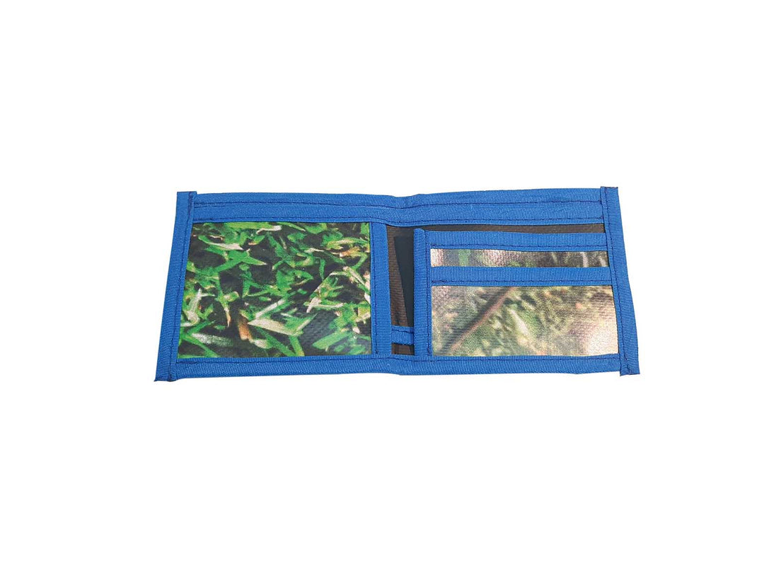 document holder cat food package shiny blue