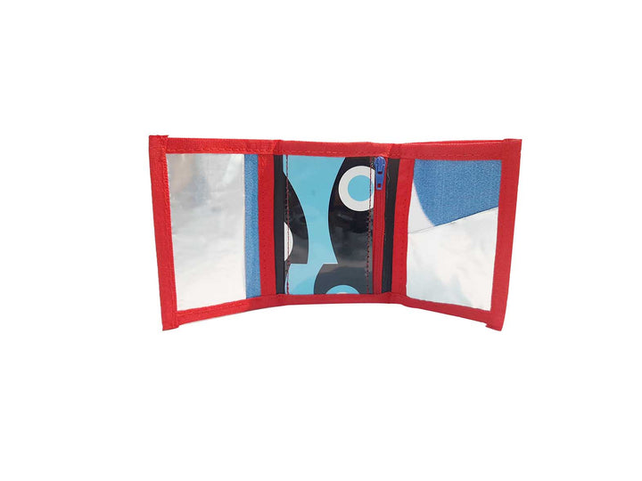 document holder coffee package blue waves