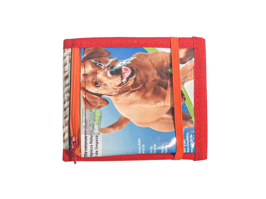 document holder dog food package blue & red