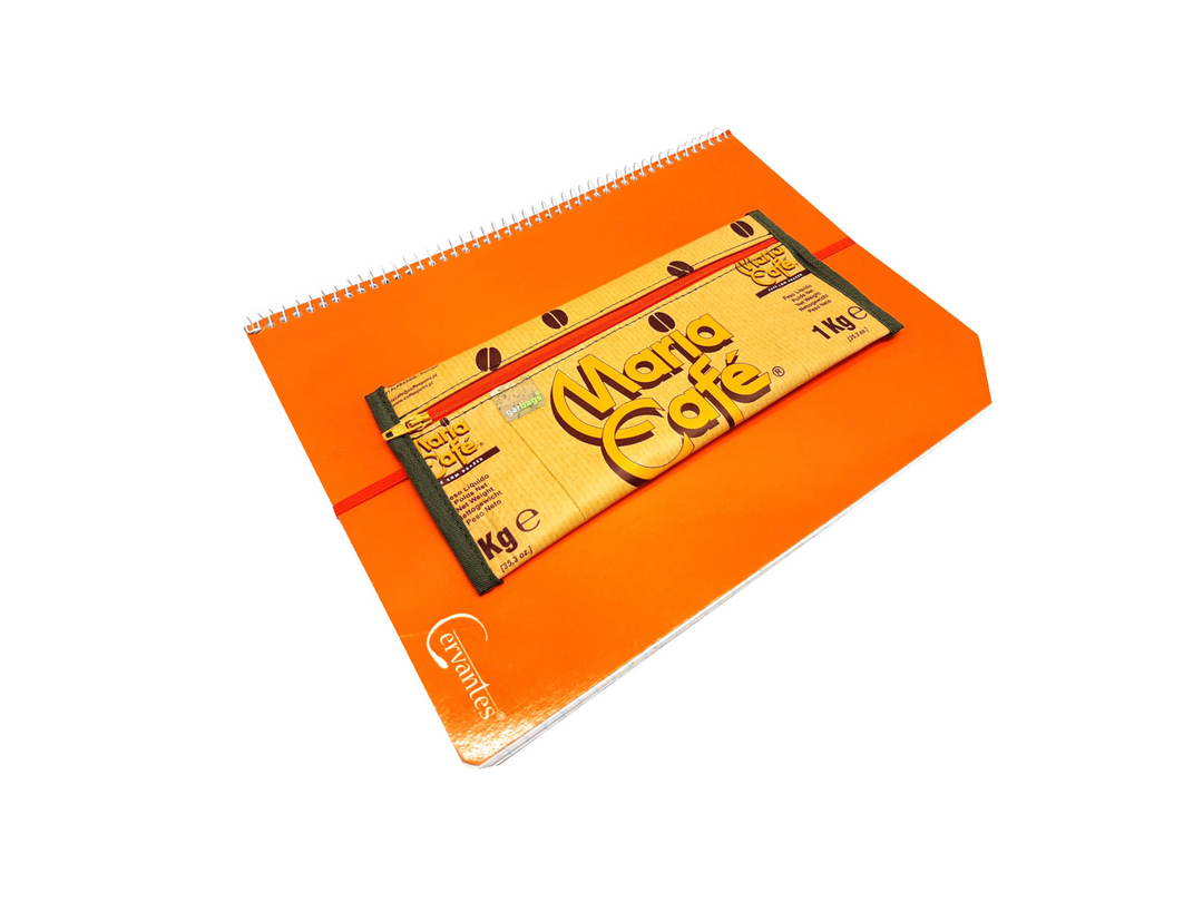 pencil case elastic coffee package yellow