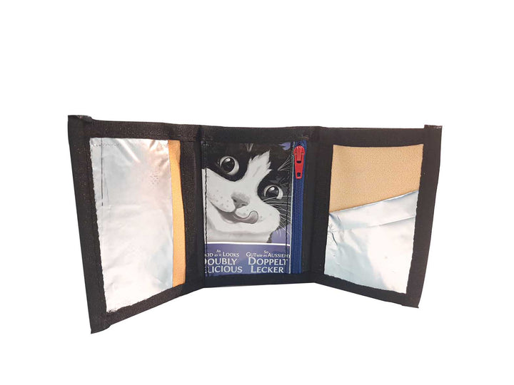 document holder cat food package black