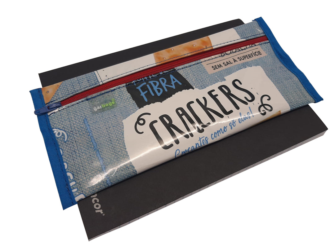 pencil case elastic chips package baby blue