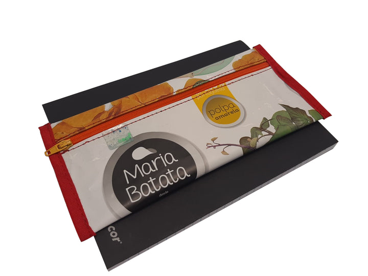 pencil case elastic chips package white & red