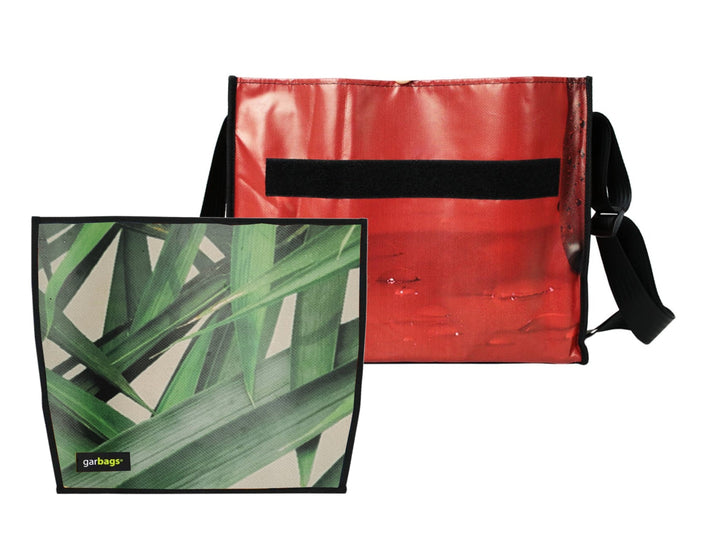 messenger bag XL pub banner green & white