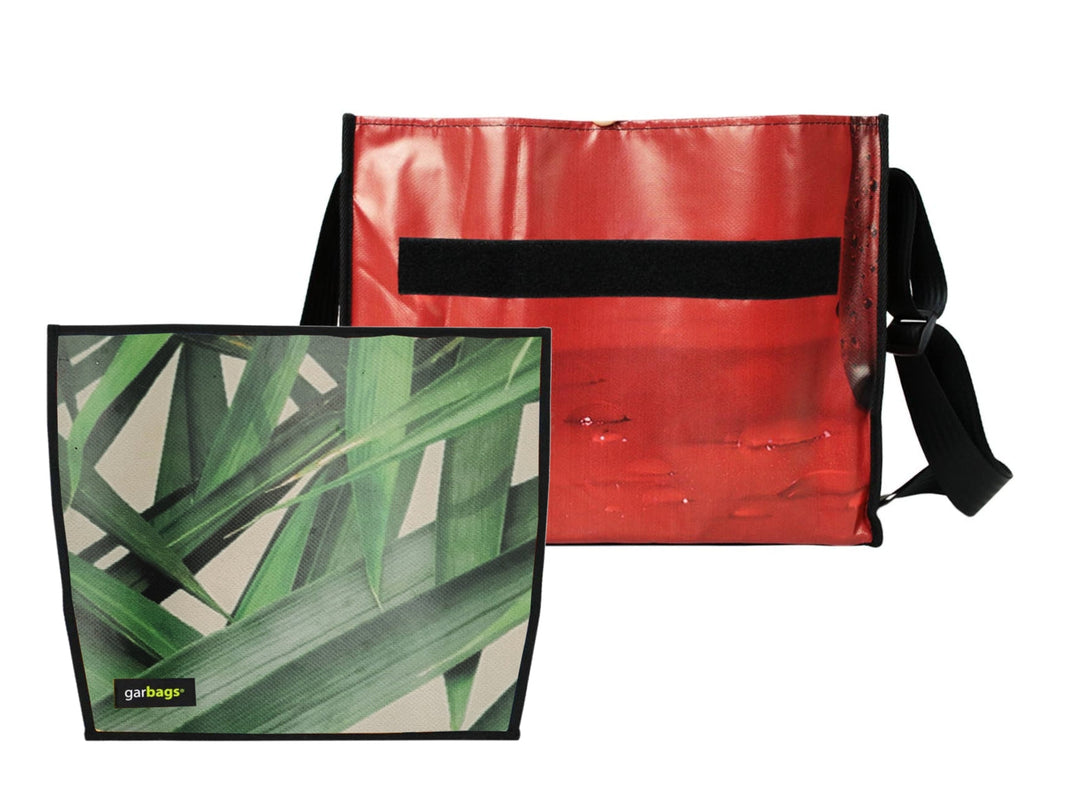 messenger bag XL pub banner blue & green