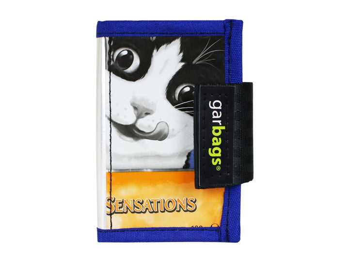 document holder cat food coffee package blue - Garbags