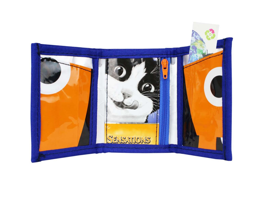 document holder cat food coffee package blue - Garbags