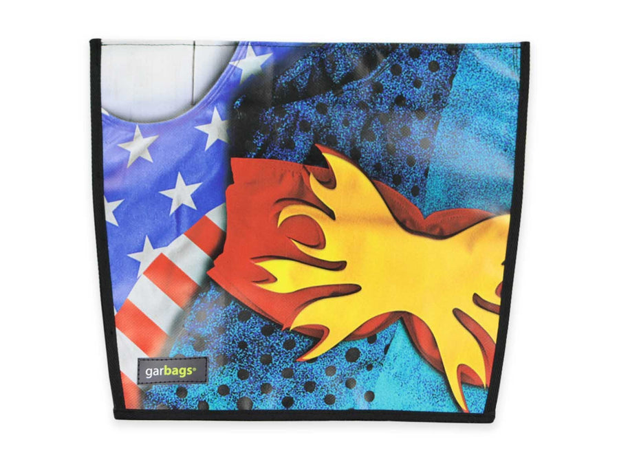 extraflap XL publicity banner yellow red & blue - Garbags