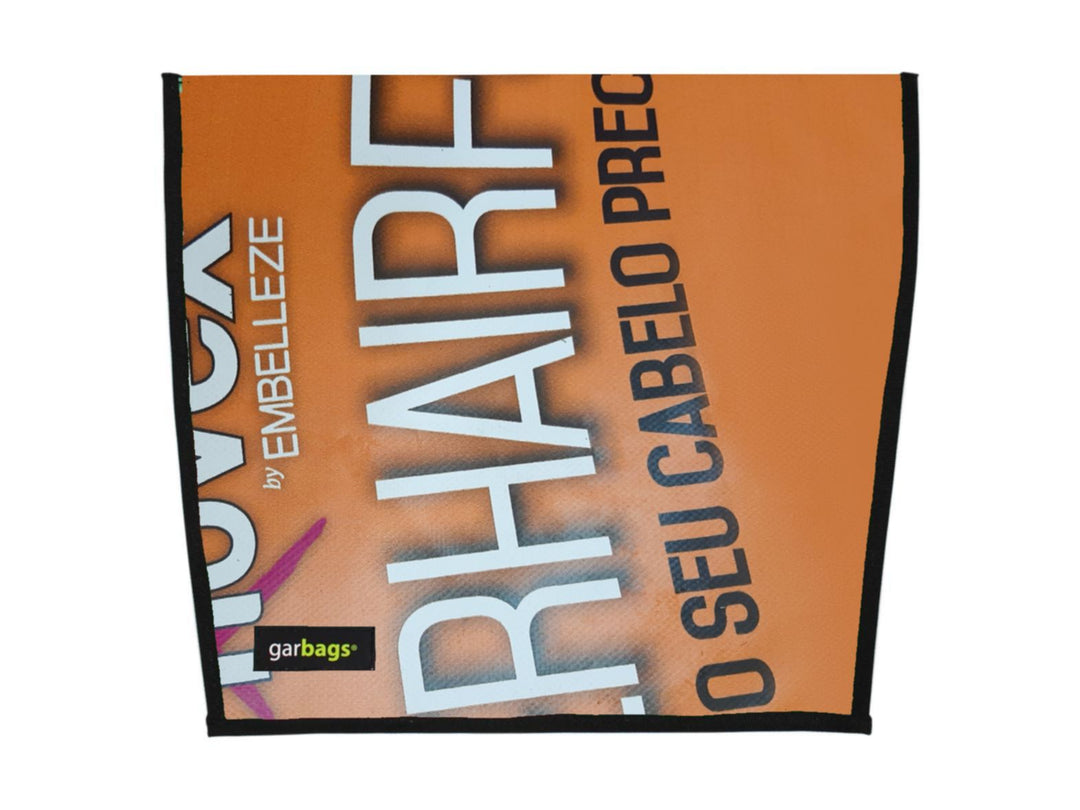 extraflap XL publicity banner orange & white letters