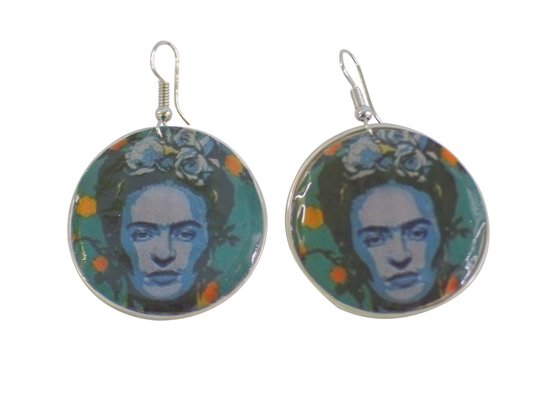 hook earrings Frida Kahlo coffee capsules