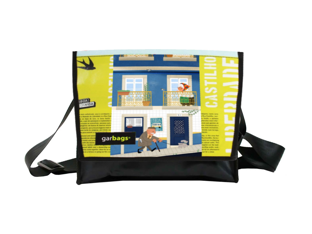 messenger bag M *Tiago M.* up the hill yellow