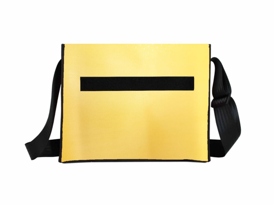 messenger bag base XL publicity banner yellow